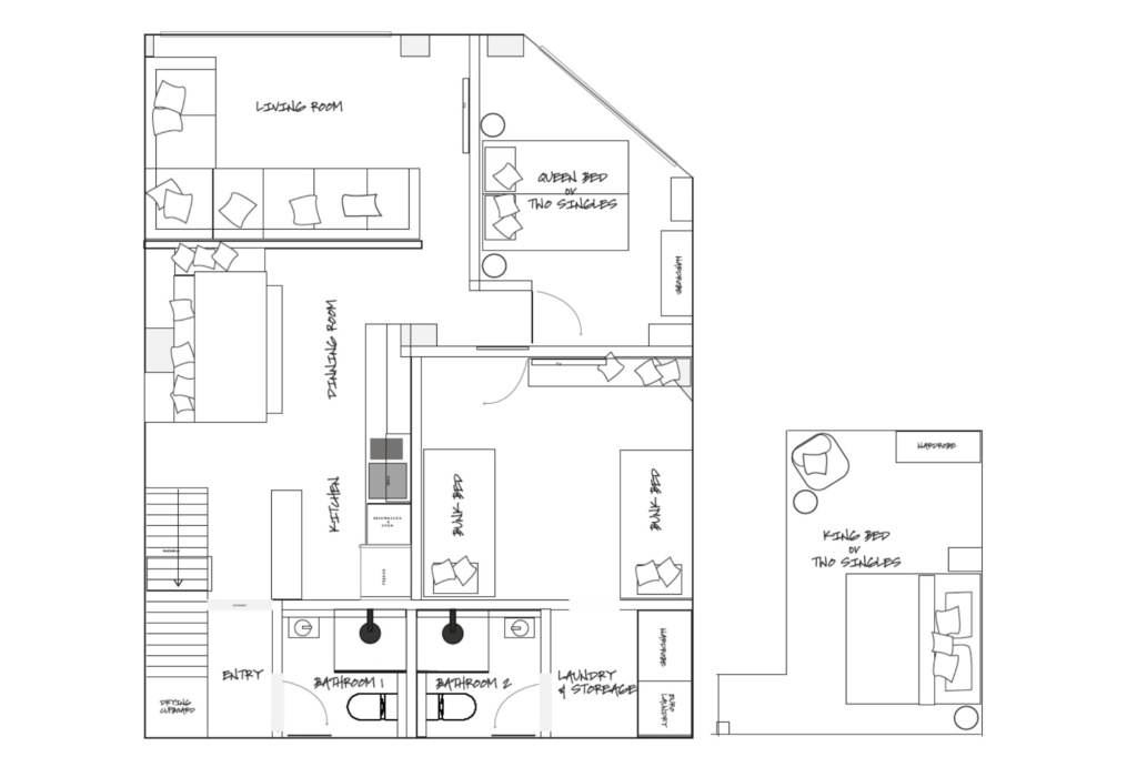 Apartment 19 sleeps 8 Falls Creek at Cedarwood Apartments Ski in Ski Out